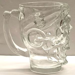 Boneshaker Large Heavy Detailed‎ Skull Beer Glass Mug